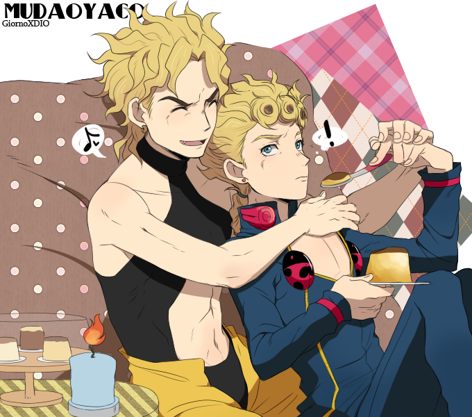 Dio Brando And Giorno Giovanna Drawn By Laphy - External Image (680x600), Png Download