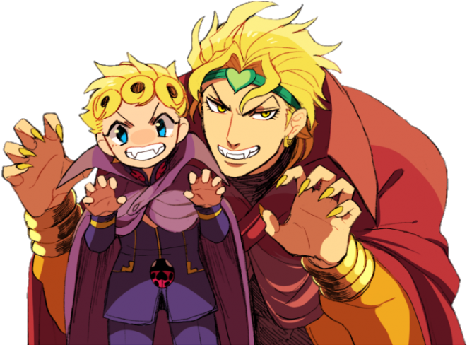 #dio Brando #giorno Giovanna #cute #fanart #jjba - Jojo Giorno And Dio (700x505), Png Download