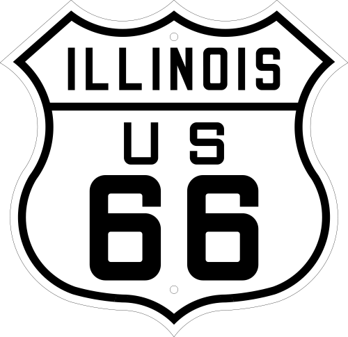 Rt66 Sign - Route 66 State Signs (500x485), Png Download