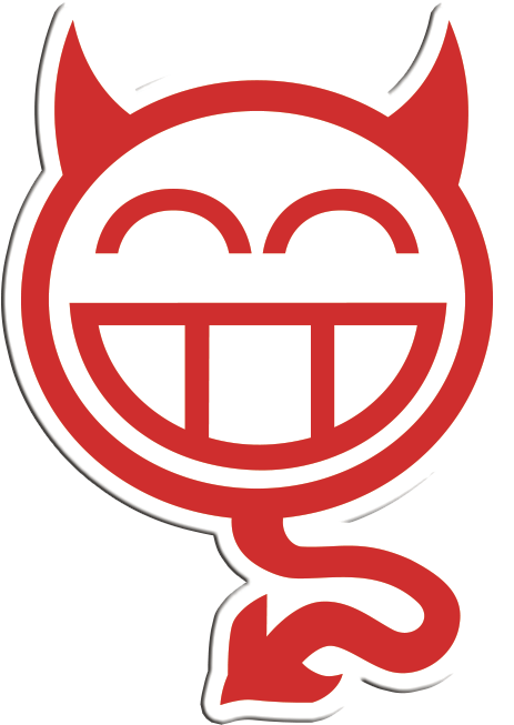 Black And White Devil Emoji (463x653), Png Download