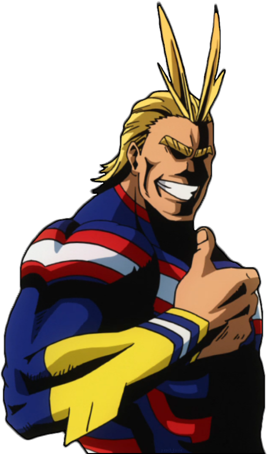 All Might Thumbs Up (559x917), Png Download