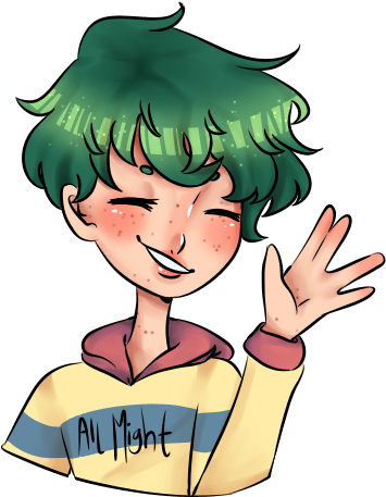 Another Was Wearing An All Might Hoodie, One That Was - Cartoon (500x500), Png Download