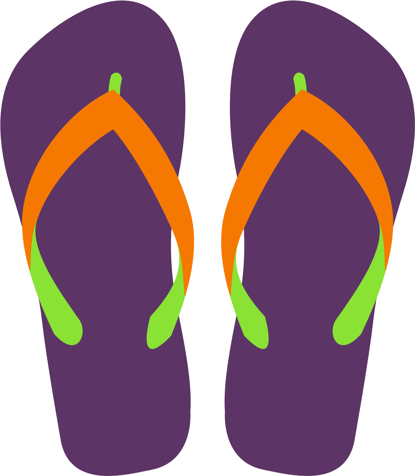 Clipartist Net Clip Art Havaianas Flops Svg - Flip Flop Clipart (1969x1969), Png Download