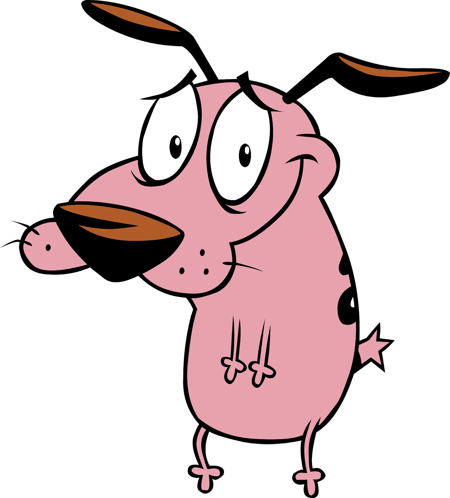 Courage The Cowardly Dog - Courage The Cowardly Dog Vector (1444x1600), Png Download