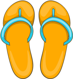 Sandals-01 - Cartoon Suncream (489x443), Png Download