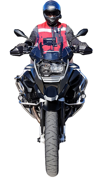 A2 Restricted Access - Motorcycle Front View Png (360x650), Png Download