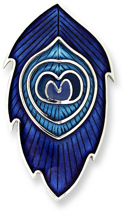 Nicole Barr Designs Sterling Silver Peacock Feather - Emblem (800x800), Png Download