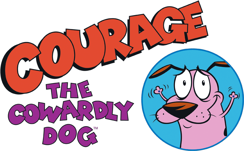 Courage The Cowardly Dog Courage Logo Men's Premium - Courage The Cowardly Dog Logo Png (850x588), Png Download