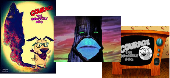 Courage The Cowardly Dog Follows A Dog Named Courage, - Courage The Cowardly Dog (571x262), Png Download