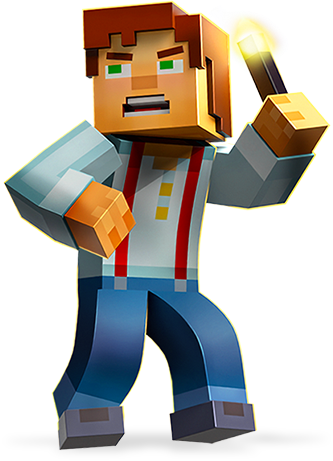 Character-oc - Jesse Minecraft Story Mode Png (333x461), Png Download