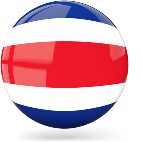 Glossy Round Icon Illustration - Costa Rica Flag Png (640x480), Png Download