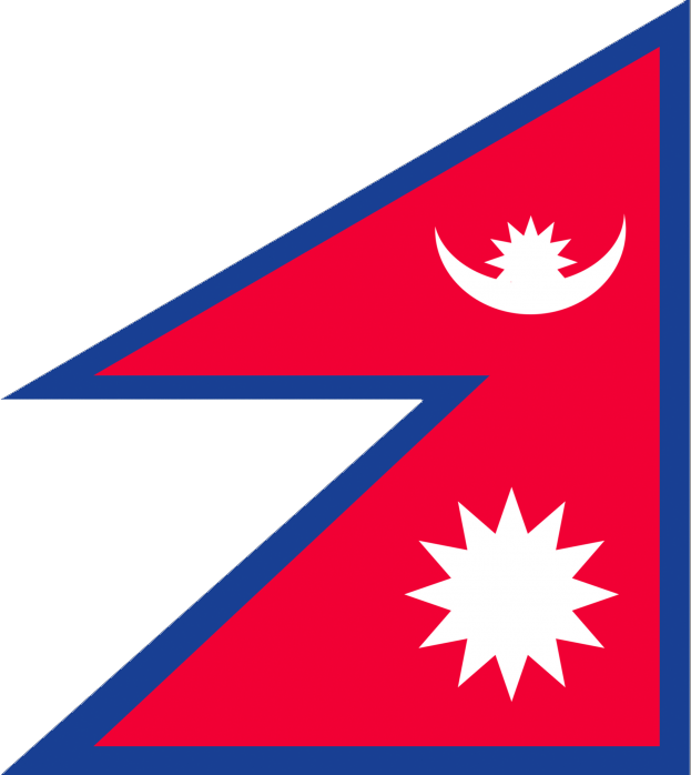 Nepal At A Glance Nepal-flag - Nepal Flag (623x698), Png Download