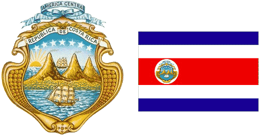 Costa Rica Flag Costa Rica Seal - Costa Rica Flag Seal (532x280), Png Download
