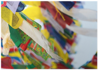 Prayer Flags Flying In The Wind In Kathmandu, Nepal - Kathmandu (400x400), Png Download