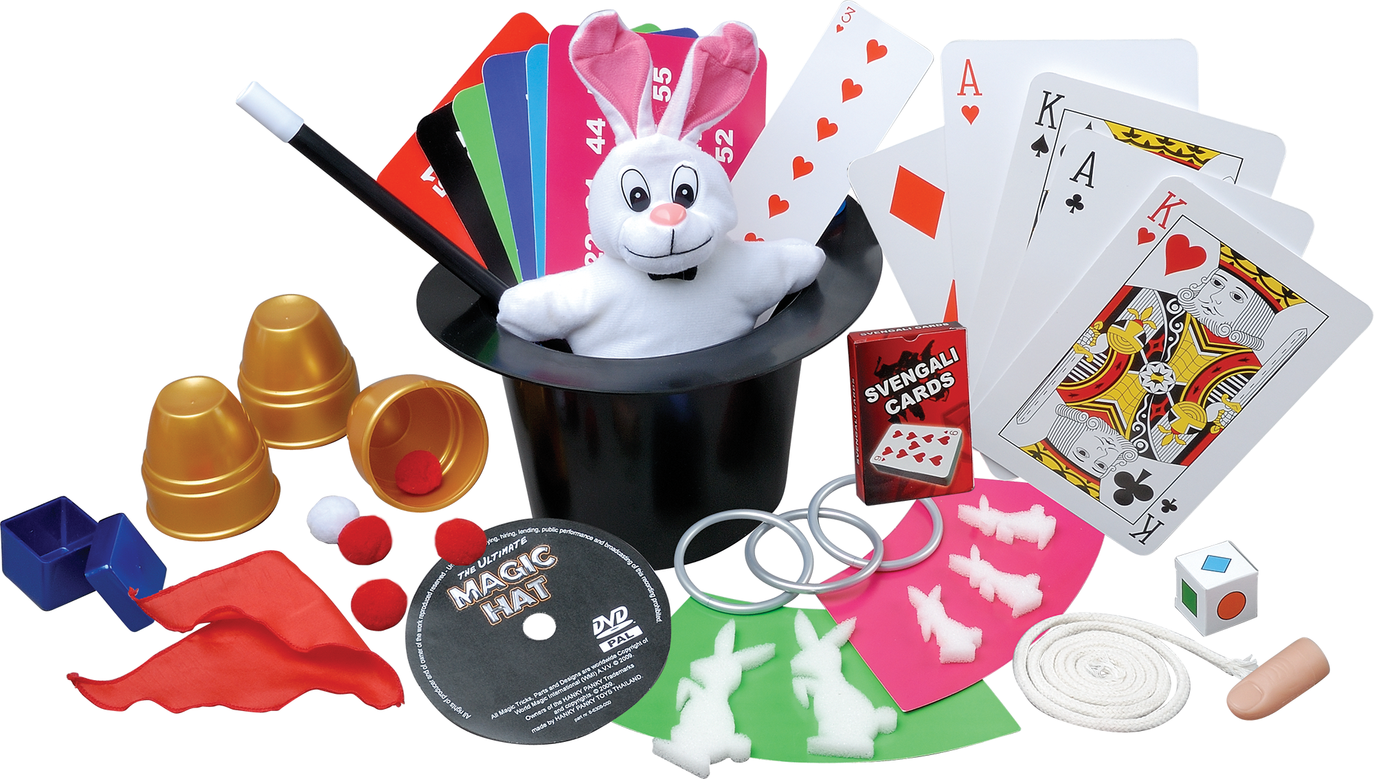 Magic Hat 75 Tricks, , Large - Hanky Panky Magic Hat 125 Tricks Set (2000x1134), Png Download
