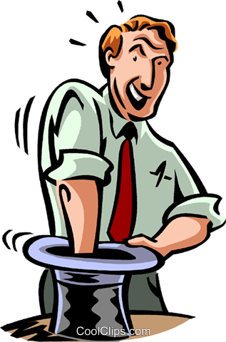 Businessman Reaching Into His Magic Hat Royalty Free - Royalty Payment (317x480), Png Download
