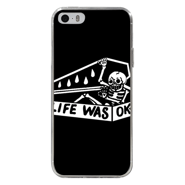 Husă Life Was Ok Apple Iphone - Life Was Ok Skeleton (600x600), Png Download