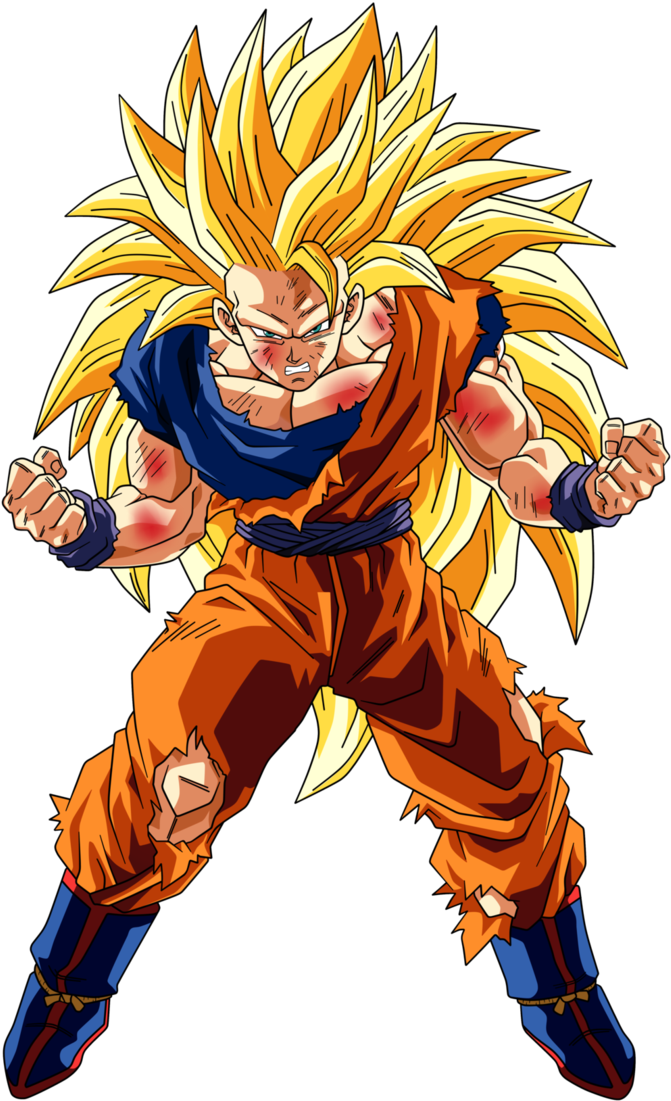 Son Goku Super Saiyan - Songoku Super Saiyan 3 (692x1154), Png Download