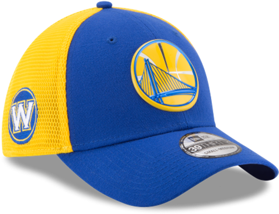 Men's Golden State Warriors New Era 2017 Blue/yellow - New Era Dallas Mavericks On Court 39thirty Cap - Blue (819x510), Png Download