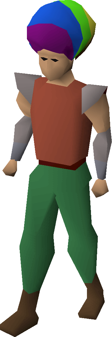 Wise Old Man's Santa Hat Equipped - Golden Chef Hat Osrs (320x907), Png Download