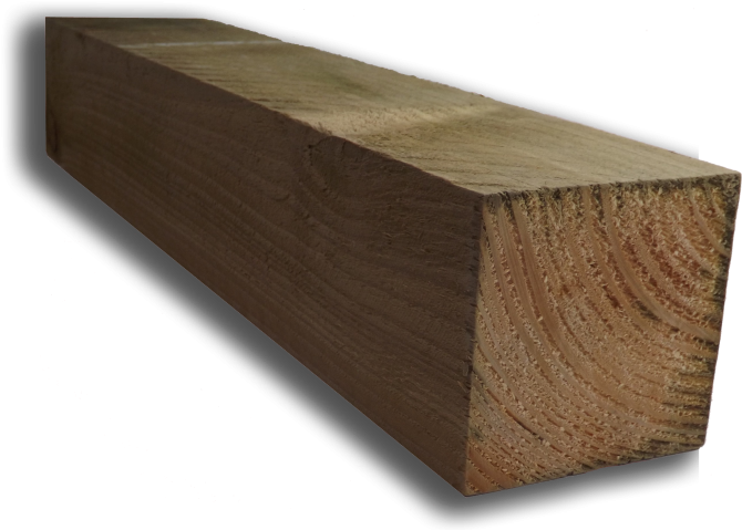 100mm X 100mm Treated Timber Post - Wooden 80 X 80 Gate Post (700x486), Png Download