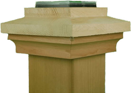 Bar Harbor Solar Wood Post Cap - Solar Lamp (600x600), Png Download