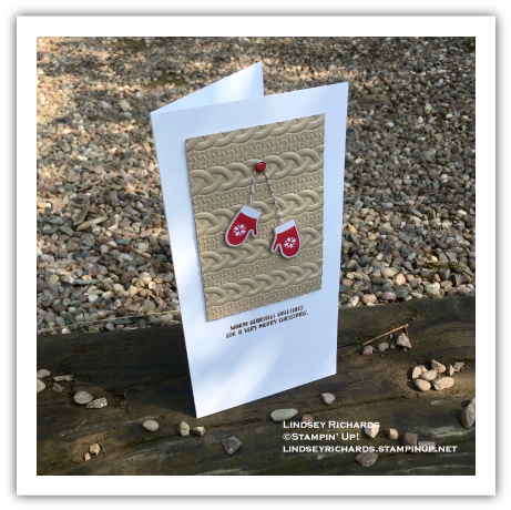 Candy Cane Lane And Cable Knit Christmas Card By Lindsey - Christmas Card (504x504), Png Download