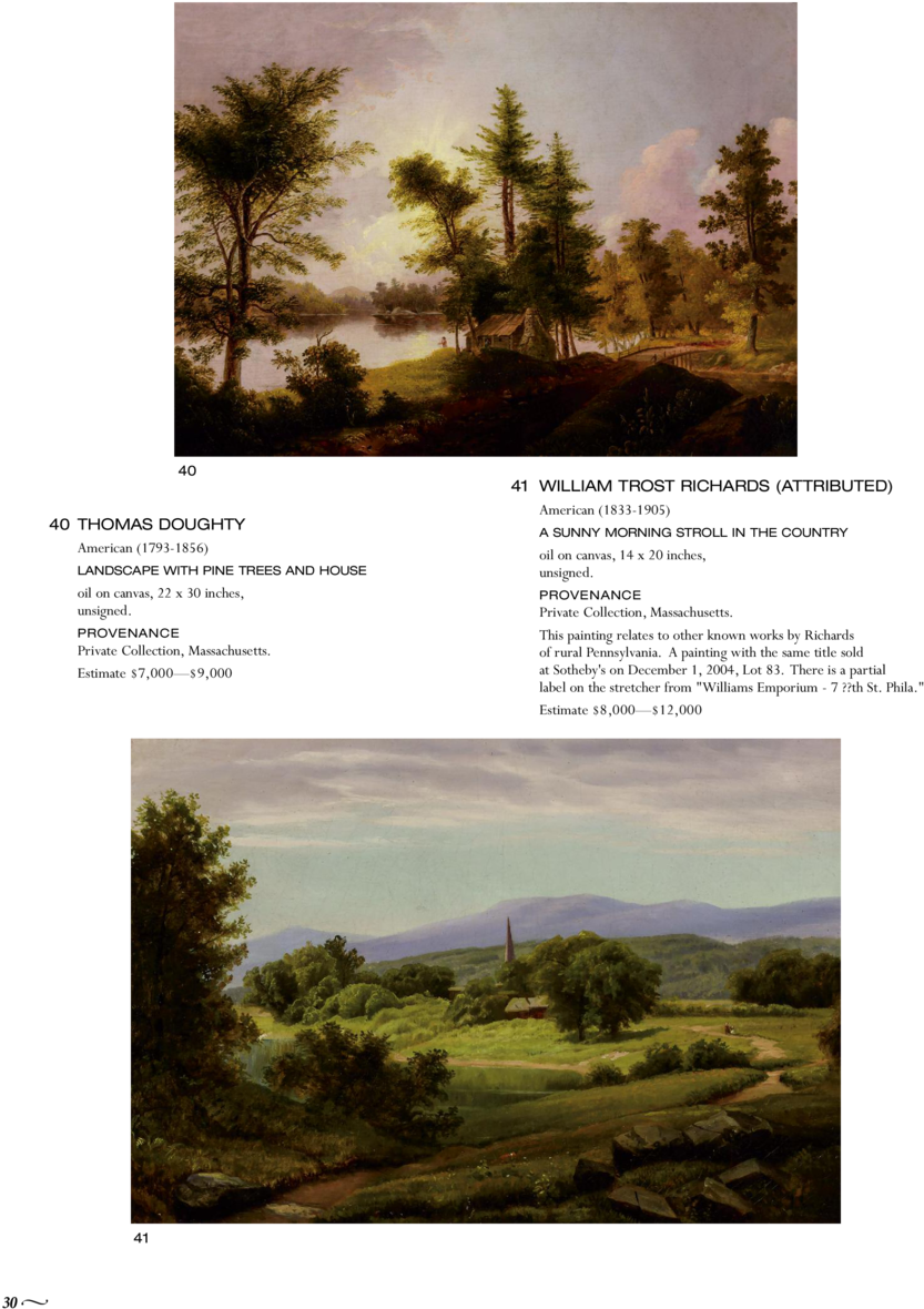 40 40 Thomas Doughty American 1793-1856 Landscape With - Attalea Speciosa (960x1242), Png Download