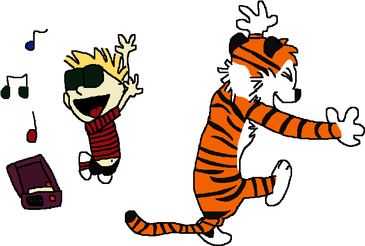Jpg Library Library Clip Art Free Cliparts - Calvin And Hobbes Clipart (815x600), Png Download