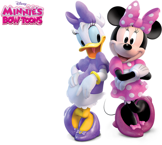 Minnie's Bow-toons Home Masthead - Daisy Duck Minnie Mouse (615x488), Png Download