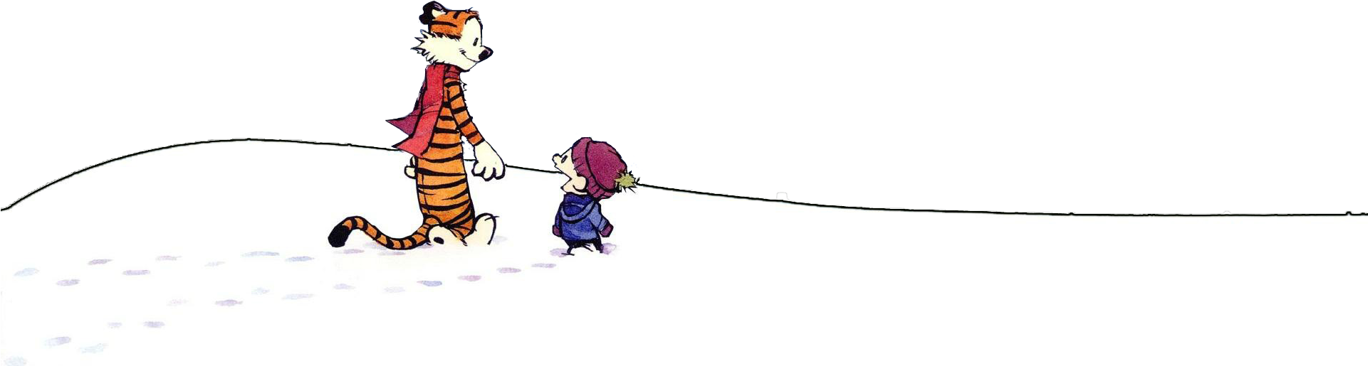 Wallpapers Id - - Calvin And Hobbes Snow (1920x1080), Png Download