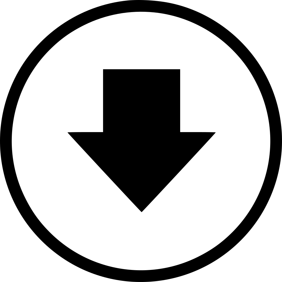 Bottom Down Round Arrow Sign Comments - Icon (980x980), Png Download