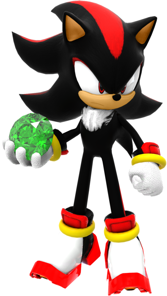 Shadow With A Chaos Emerald By Kuroispeedster55 - Shadow With Chaos Emerald (758x1055), Png Download