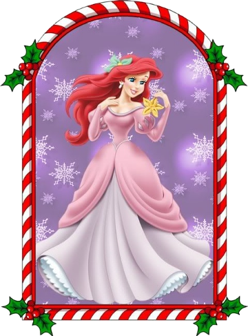 Ariel - Disney Princess Christmas Ariel (360x487), Png Download