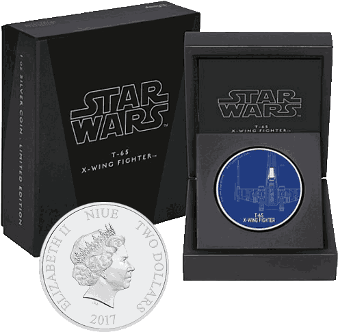 Silver Numismatic Star Wars Ships - 2017 Nzm 1 Oz Pure Silver Bu Star Wars Darth Vader (500x500), Png Download