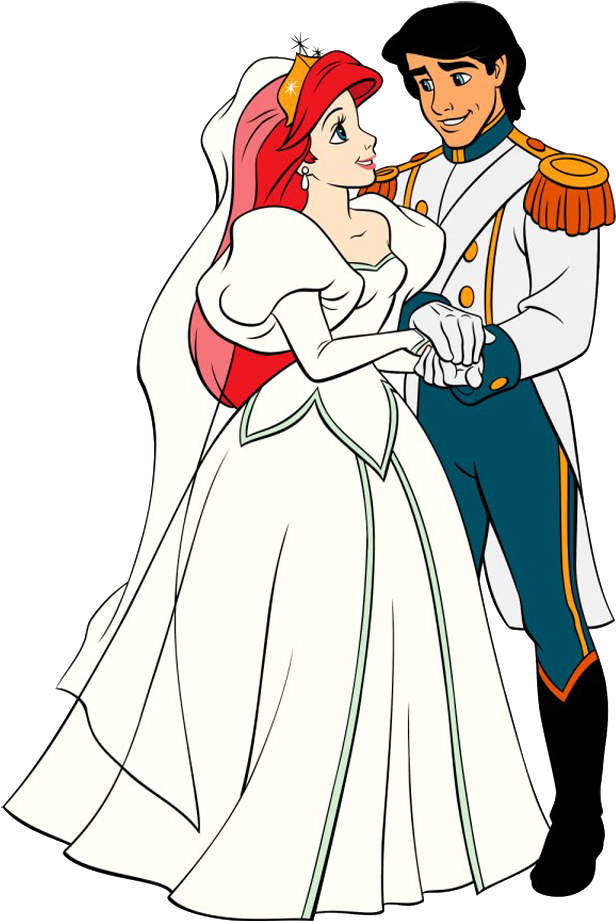La Sirenita Y El Principe - Eric Little Mermaid Wedding (625x925), Png Download