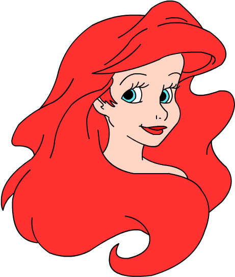 Christmas With Disney Princesses - Ariel Head Png (500x565), Png Download