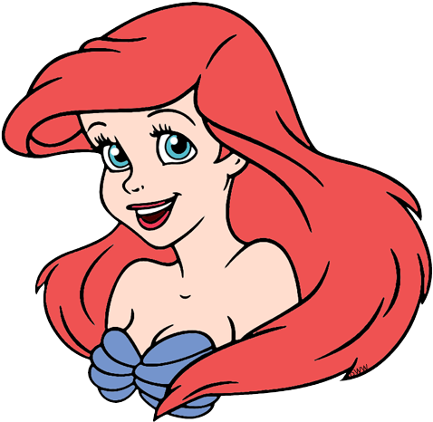 Ariel's Smiling Face - Princess Ariel Face Png (488x468), Png Download