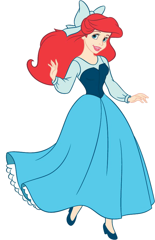 Disney Princess Ariel Png - Ariel Blue Dress Png (610x946), Png Download
