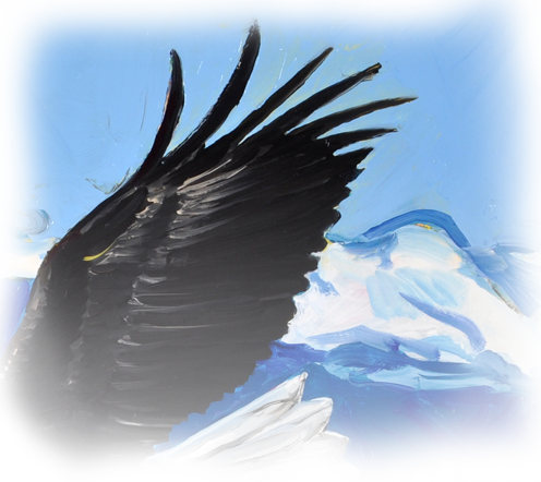 Eaglewing Real Fade - Oil Painting (496x442), Png Download