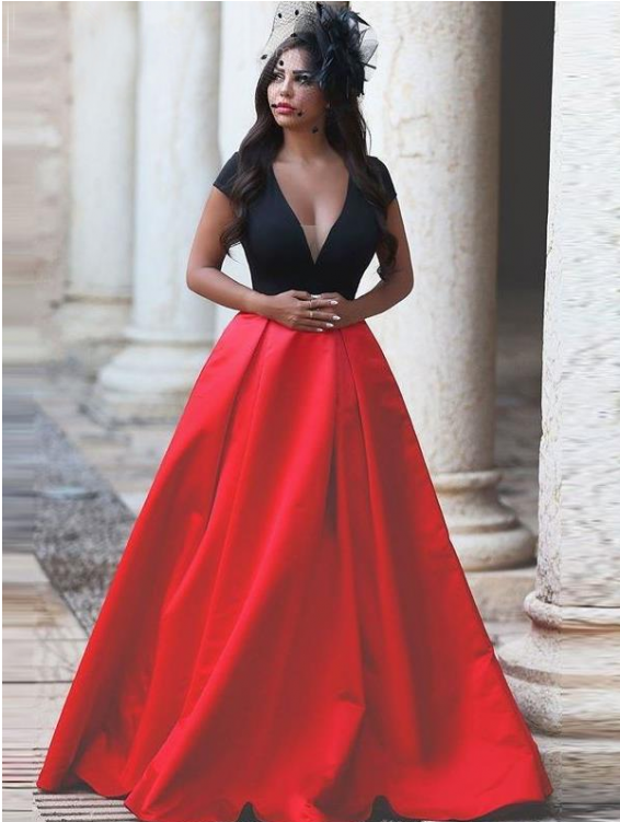 Red Prom Dresses,backless Prom Dress,red Prom Dress,red - Red Ball Gowns Plus Size (750x750), Png Download