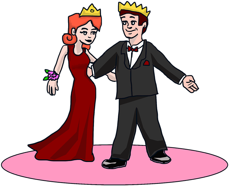 King And Queen Cartoon Png (640x425), Png Download