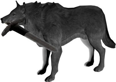 Grey Wolf Png File - Skyrim Sif Wolf Mod (640x480), Png Download