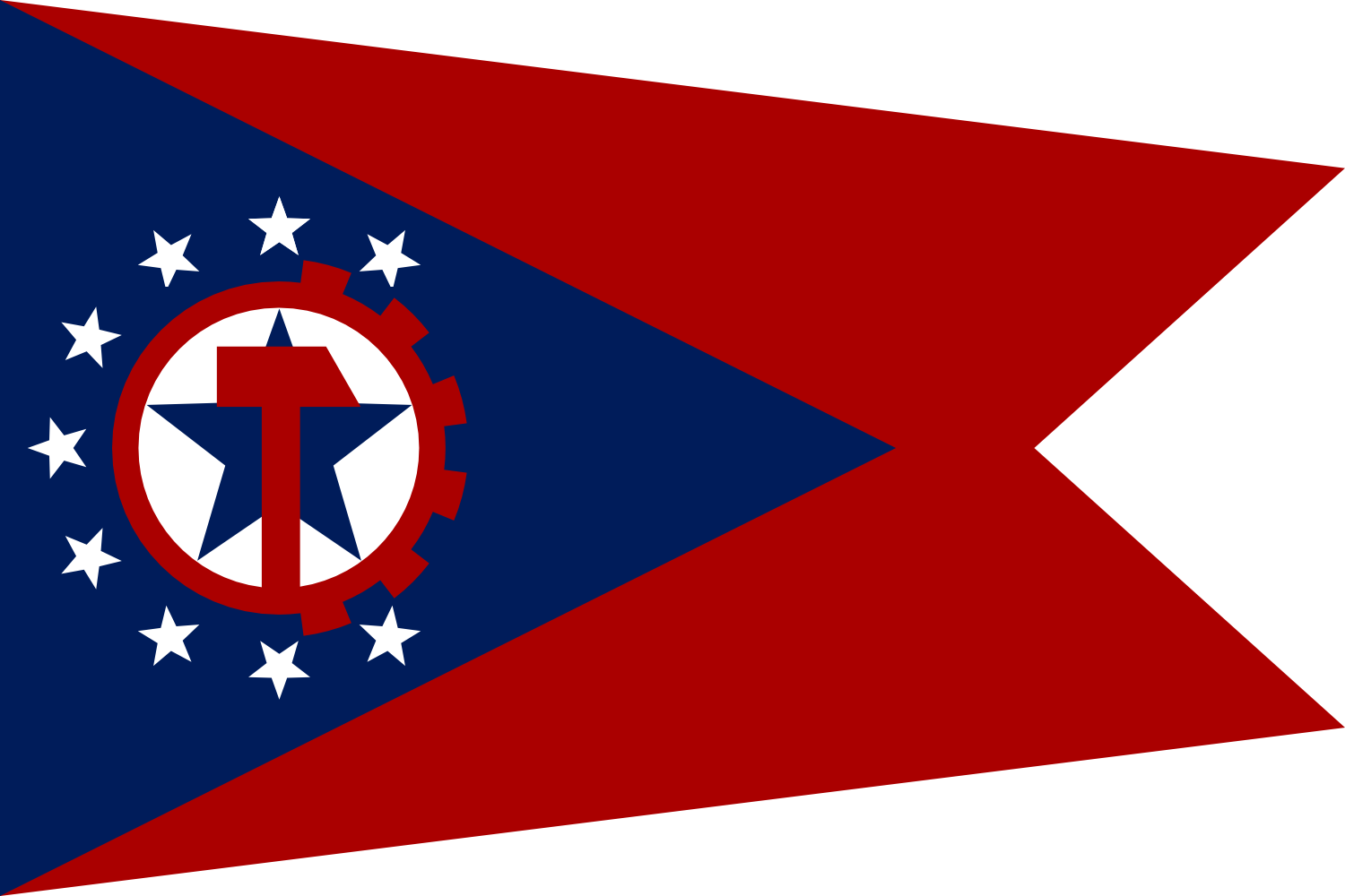 Thanks To All Who Contributed Credit Has Been Added - Communist Ohio Flag (1500x1000), Png Download