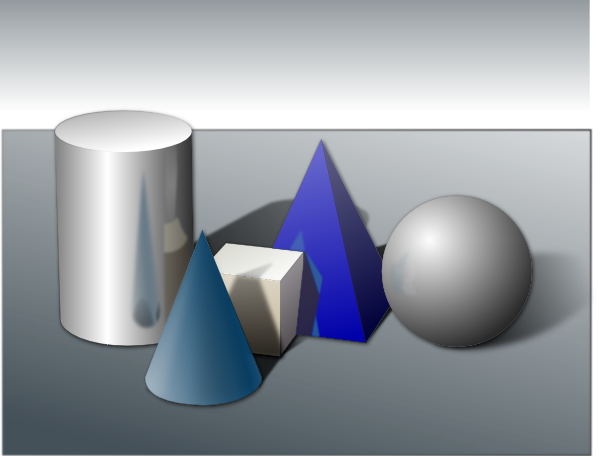 3 D Shapes Art (600x456), Png Download