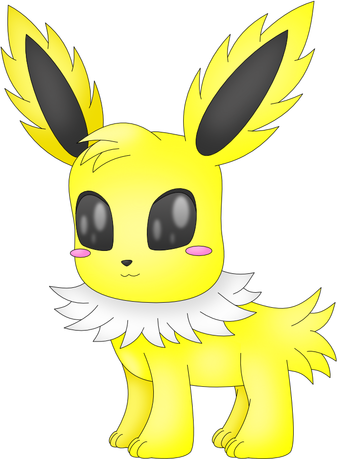 Cute Jolteon Pokemon Clear - Jolteon (890x989), Png Download