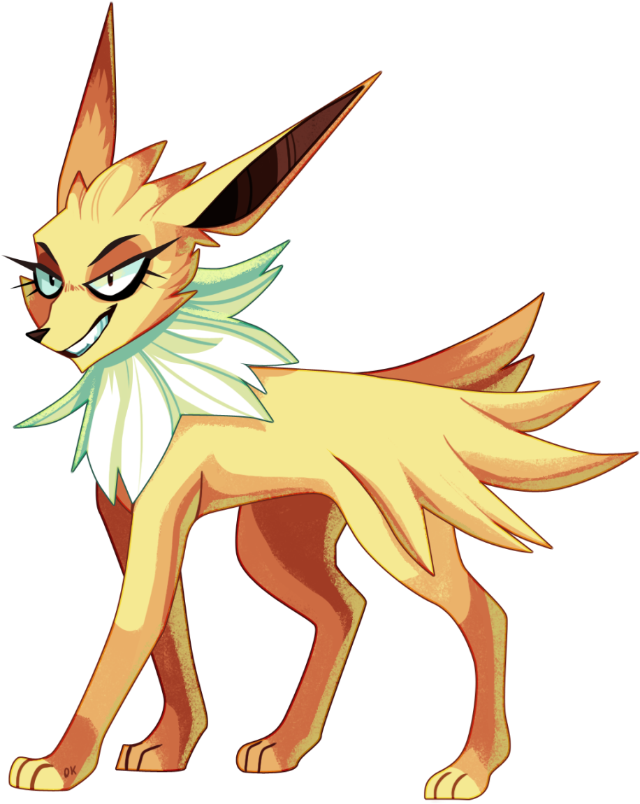 Pokemon My Art Fan Art Dumb Eevee Jolteon Flareon Vaporeon - Cartoon (1280x1192), Png Download