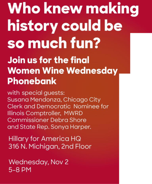 November 2 Hillary For Illinois Women Wine Wednesday - Carling Cup Final 2012 (497x599), Png Download