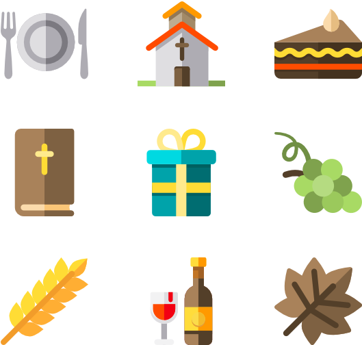 Thanksgiving - November Icons (600x564), Png Download
