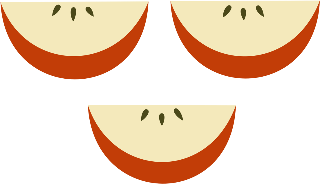 Apple Slices Clipart - Mlp Apple Slice Cutie Mark (1148x696), Png Download